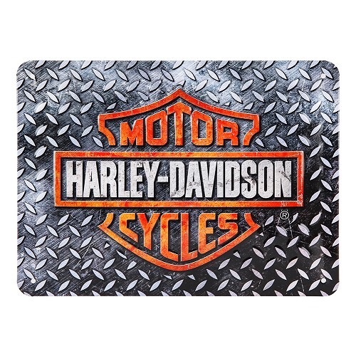  Placadecorativa metálica HARLEY DAVIDSON MOTOR CYCLES - 15 x 20 cm - UF01503 