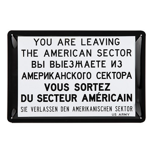     
                
                
    Plaque décorative métallique AMERICAN SECTOR - 30 x 20 cm - UF01509
