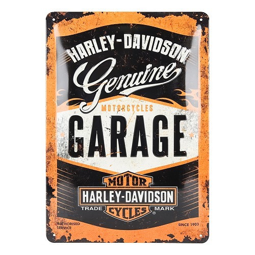  Metalen naambord HARLEY DAVIDSON GARAGE - 20 x 30 cm - UF01512 