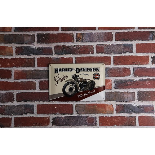 Targa decorativa in metallo HARLEY DAVIDSON GENUINE - 20 x 30 cm - UF01515