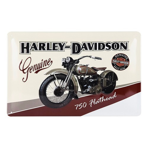  Metalen naambord HARLEY DAVIDSON GENUINE - 20 x 30 cm - UF01515 