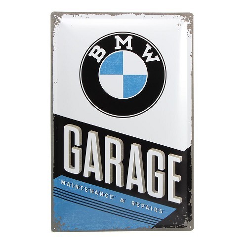  Placa de identificação metálica da BMW Garage - 60 x 40 cm - UF01525 