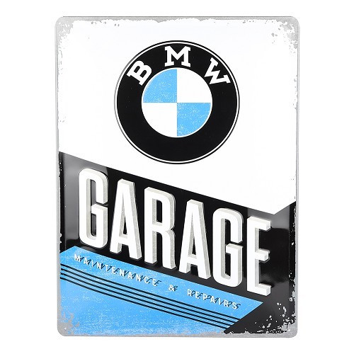  Placa metálica decorativa BMW GARAGE - 30 x 40 cm - UF01554 