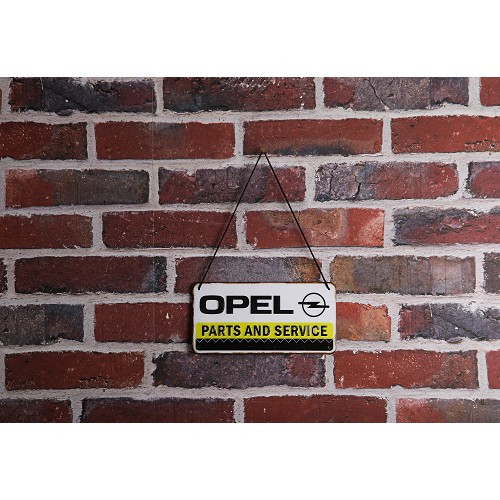OPEL SERVICE decorative metal plate with cord - 10 x 20 cm - UF01564