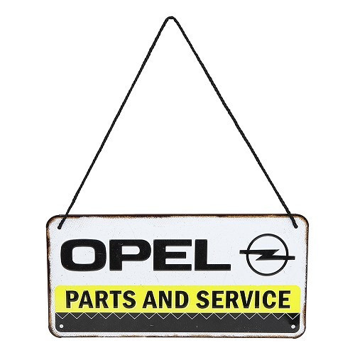 OPEL SERVICE decorative metal plate with cord - 10 x 20 cm - UF01564 