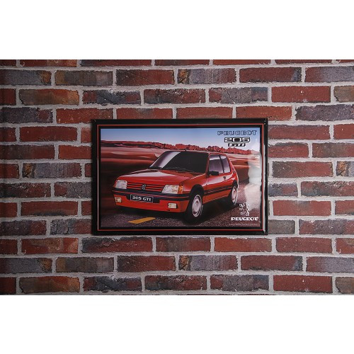 Dekoratives Metallschild PEUGEOT 205 GTI - 60 x 40 cm - UF01573