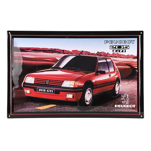     
                
                
    Plaque décorative métallique PEUGEOT 205 GTI - 60 x 40 cm - UF01573
