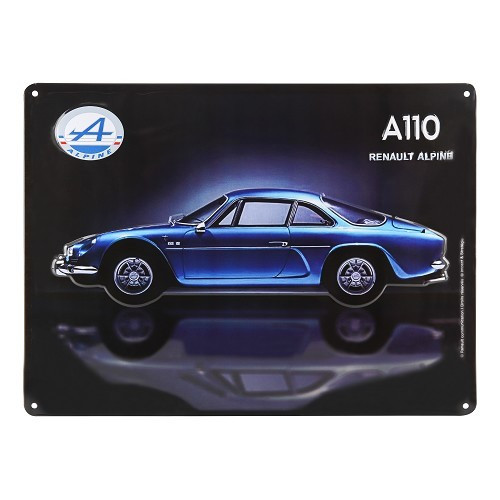  Plaque décorative métallique RENAULT ALPINE A110 - 30 x 40 cm - UF01582 
