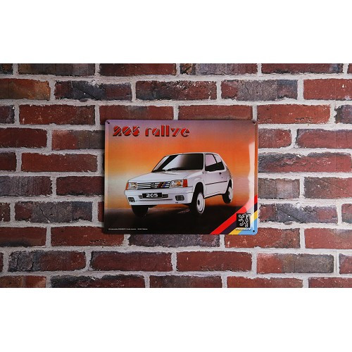 PEUGEOT 205 RALLYE decorative metallic plaque - 30 x 40 cm - UF01587