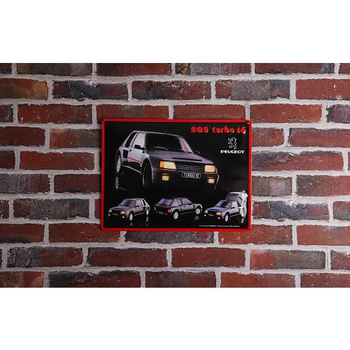 PEUGEOT 205 TURBO 16 decorative metallic plaque - 30 x 40 cm - UF01589