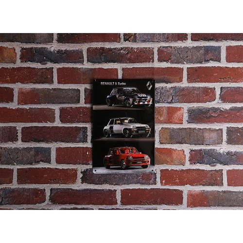 Plaque décorative métallique R5 TURBO - 30 x 20 cm - UF01593