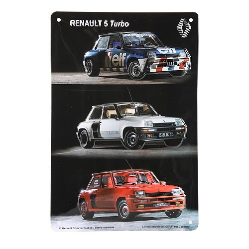     
                
                
    Plaque décorative métallique R5 TURBO - 30 x 20 cm - UF01593
