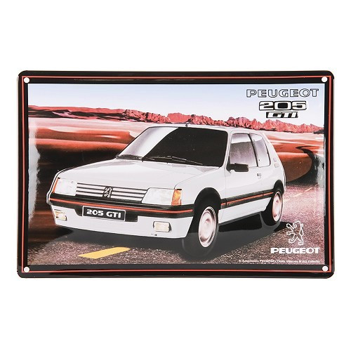     
                
                
    Plaque décorative métallique PEUGEOT 205 GTI - 30 x 20 cm - UF01596

