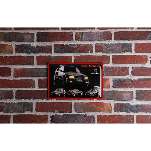 Plaque décorative métallique PEUGEOT 205 Turbo 16 - 30 x 20 cm - UF01597