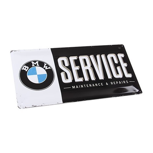  Placa decorativa metálica «BMW Service» - 25 x 50 cm - UF01600-1 