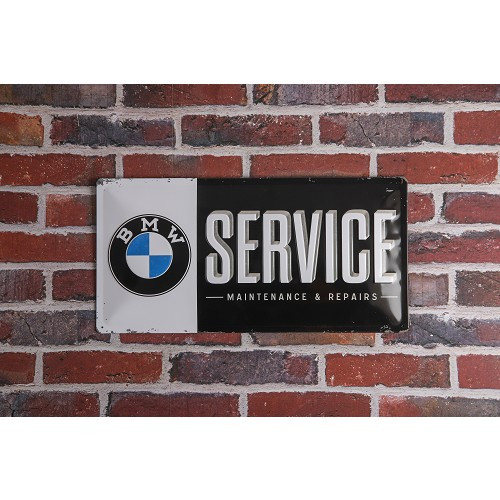 Dekoratives Metallschild BMW Service - 25 x 50 cm - UF01600