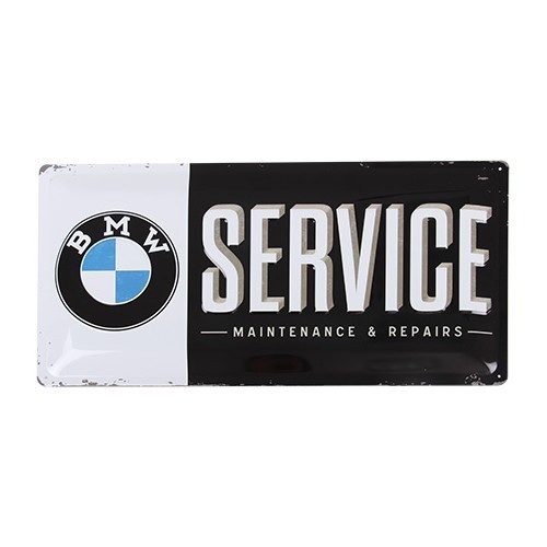  Placa decorativa metálica «BMW Service» - 25 x 50 cm - UF01600 