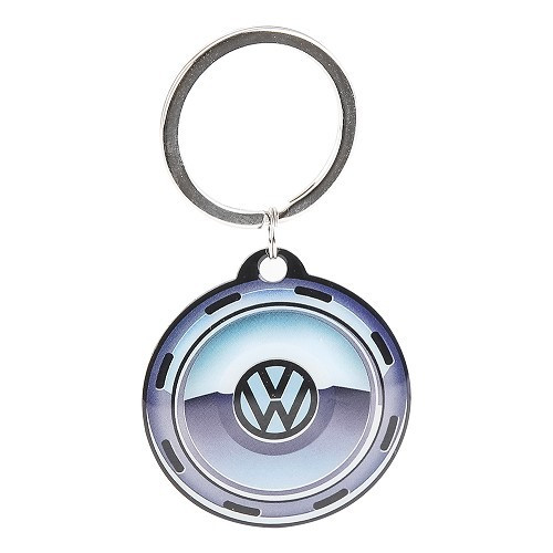  Schlüsselanhänger rund mit VW-Zierleiste - 4 cm - UF01606 