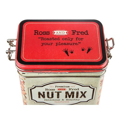 NUT MIX - 7.5 x 11 x 17.5 cm decorative metal box with clasp - UF01607
