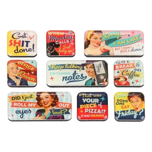 Fifties 50's Magnets - 9 pieces - UF01608-1 