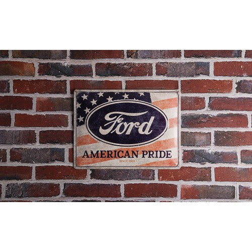 Decorative metal plate FORD AMERICAN PRIDE - 30 x 40 cm - LIMITED EDITION 500 pieces - UF01614
