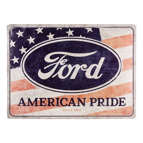  Decorative metal plate FORD AMERICAN PRIDE - 30 x 40 cm - LIMITED EDITION 500 pieces - UF01614 
