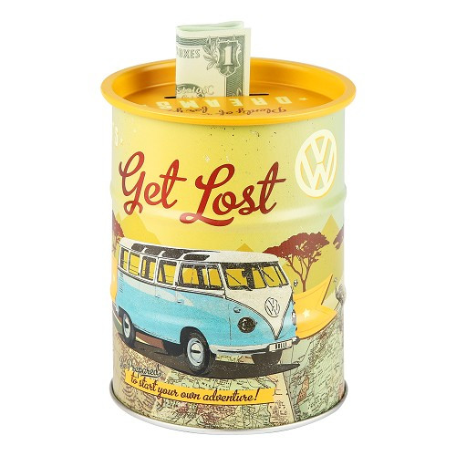     
                
                
    Tirelire fût huile VOLKSWAGEN COMBI LET'S GET LOST - 600 ml - UF01636

