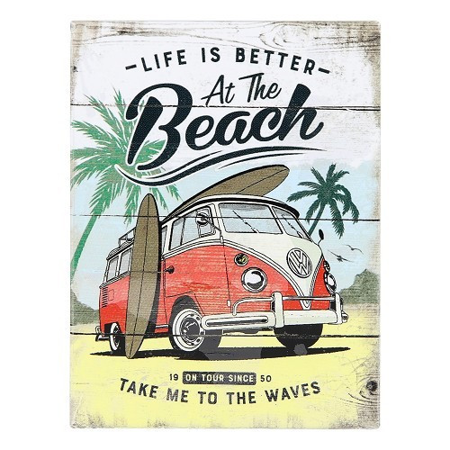  VW COMBI SPLIT LIFE IS BETTER AT THE BEACH magnético - UF01653 