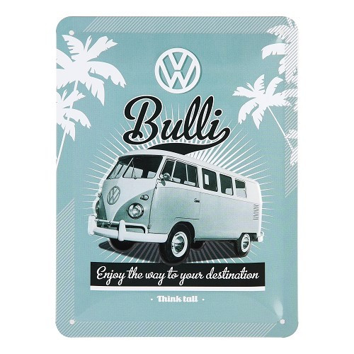  Plaque décorative métallique VW BULLI - 20 x 15 cm - UF01663 