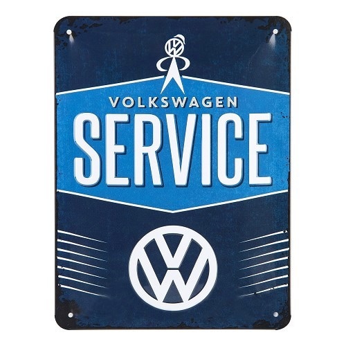  Plaque décorative métallique VW SERVICE - 20 x 15 cm - UF01664 