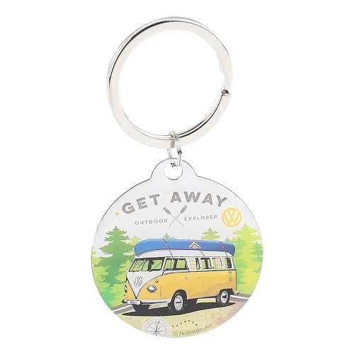  Porta-chaves redondo VW LET'S GET AWAY - 4 cm - UF01678 