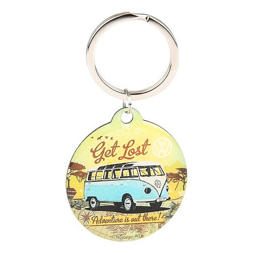  Porta-chaves redondo VW LET'S GET LOST - 4 cm - UF01679 