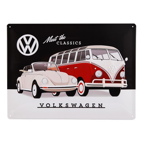  VW CLASSICS metalen naamplaatje - 30 x 40 cm - UF01682 