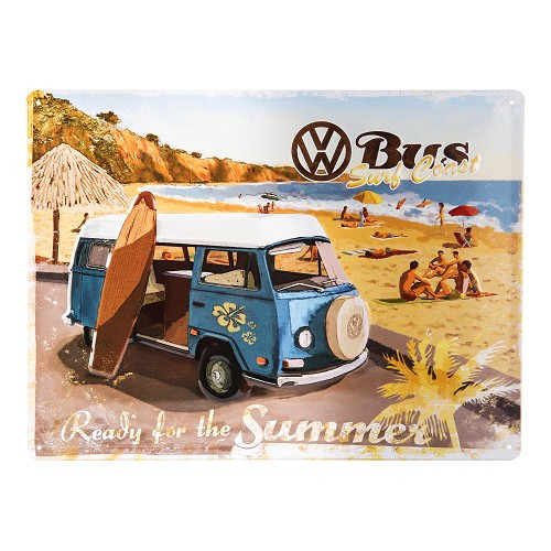     
                
                
    VW READY FOR THE SUMMER decorative metal plate - 30 x 40 cm - UF01683
