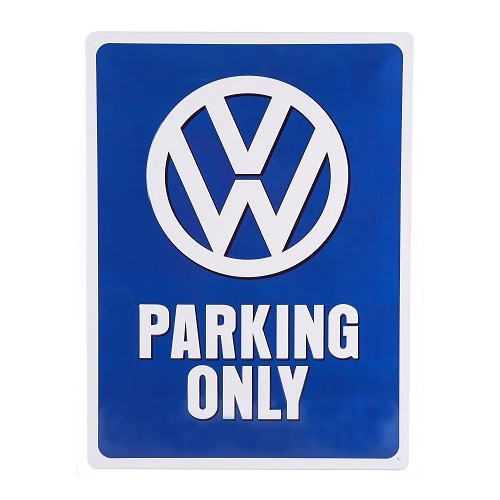  Placa decorativa metálica VW PARKING ONLY - 30 x 40 cm - UF01684 