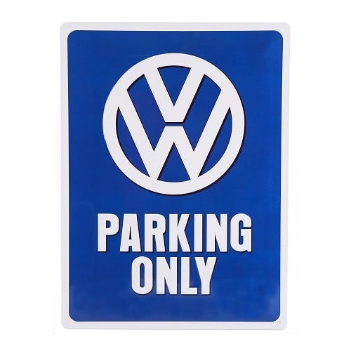  VW PARKING ONLY decorative metal plate - 30 x 40 cm - UF01684 