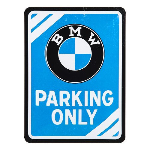  BMW PARKING ONLY decorative metal plaque - 20 x 15cm - UF01711 