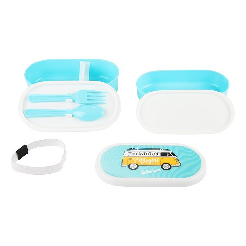 VW Combi Split compartmentalized lunch box - blue - UF01721