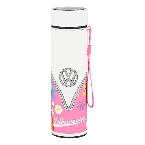  Garrafa de água isolada com logótipo VW cor-de-rosa - 500ml - UF01727 