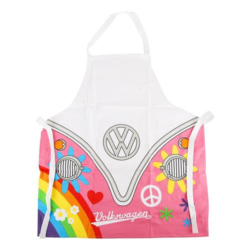  Pink kitchen apron with VW logo - UF01732 