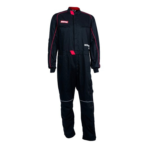     
                
                
    Combinaison de mécanicien MOTUL noire - Taille L - UF01749
