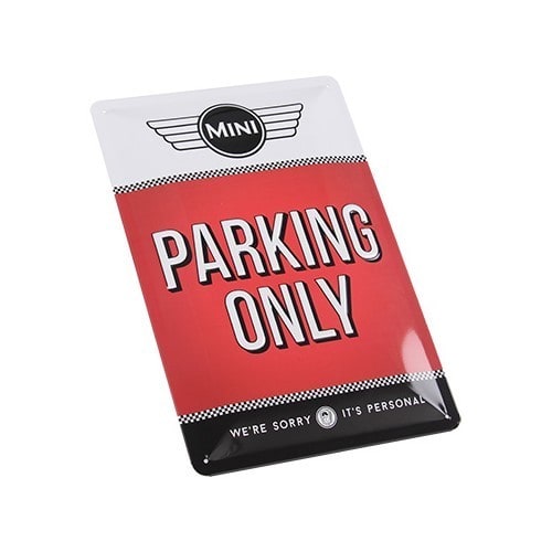  Placa decorativa metálica «Mini - Parking only» - 20 x 30 cm - UF01780-1 