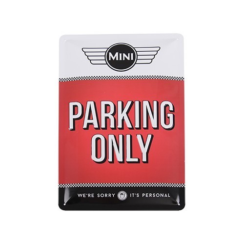  Mini - Parking only decorative metallic plaque - 20 x 30cm - UF01780 