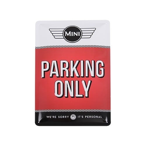  Placa decorativa metálica «Mini - Parking only» - 20 x 30 cm - UF01780 