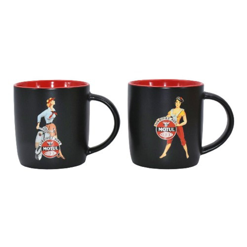 Mugs MOTUL rétro design Pin-up - Lot de 6 - UF01788
