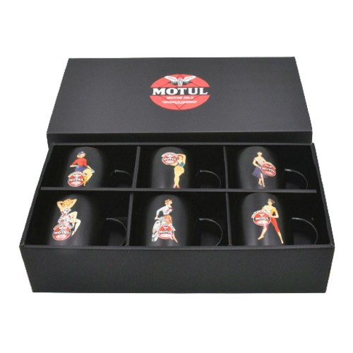 Mugs MOTUL rétro design Pin-up - Lot de 6 - UF01788