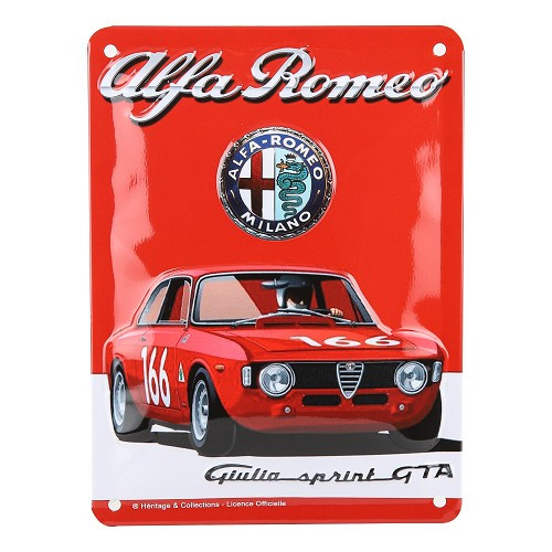     
                
                
    Plaque métal décorative relief ALFA ROMEO GIULIA GTA - 20 x 15 cm - UF01803
