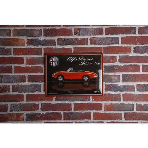 Plaque décorative métallique ALFA ROMEO SPIDER 1600 - 40 x 30 cm - UF01805