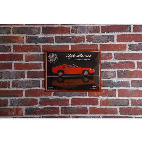 Targa decorativa in metallo ALFA ROMEO MONTREAL - 40 x 30 cm - UF01807