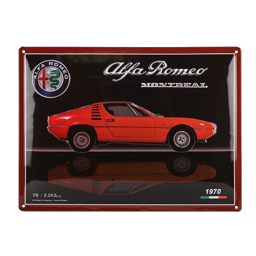     
                
                
    Plaque décorative métallique ALFA ROMEO MONTREAL - 40 x 30 cm - UF01807
